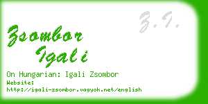 zsombor igali business card